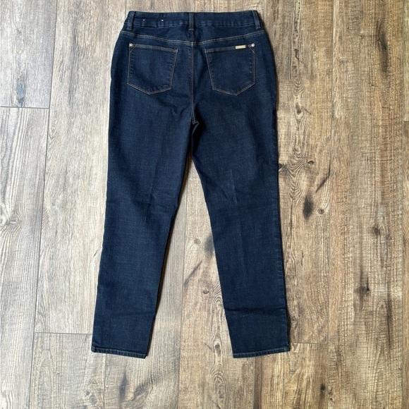 Chico's So Slimming Girlfriend Slim Leg Ankle Dark Jeans Women's Size US 6R - Picture 7 of 9